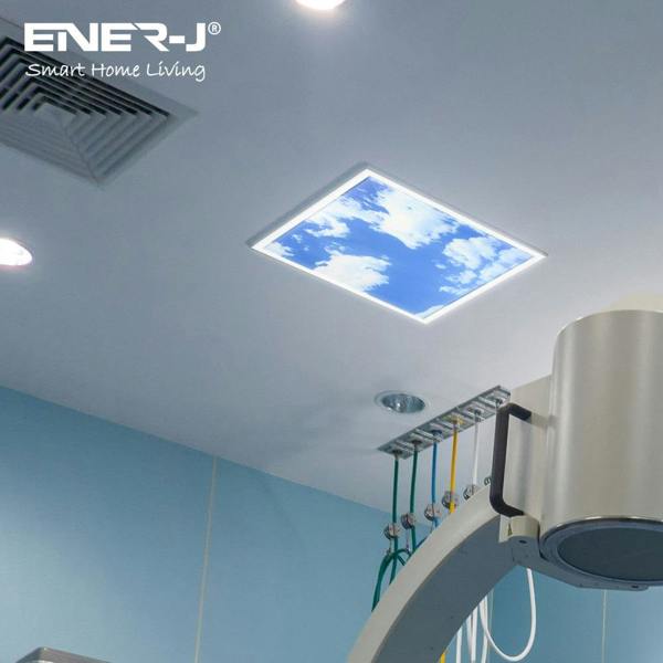 ENER-J SKY Cloud 2D with Borderline LED Backlit Panel, 60x60cms, 40W, 2pcs pack