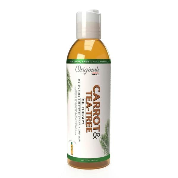 Africa's best carrot tea tree oil is specifically formulated to rejuvenate hair, revitalize scalp, and nourish skin.