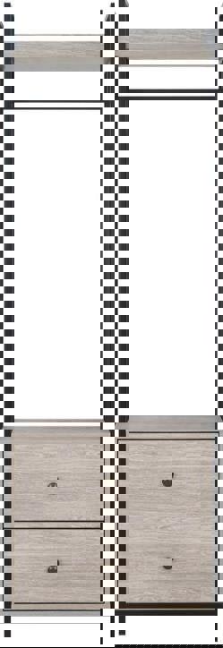 Swish Furniture Alva Open Wardrobe with 2 Drawers