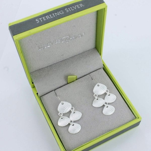 Pretty Scallop Shell Drop Earrings - Reeves & Reeves