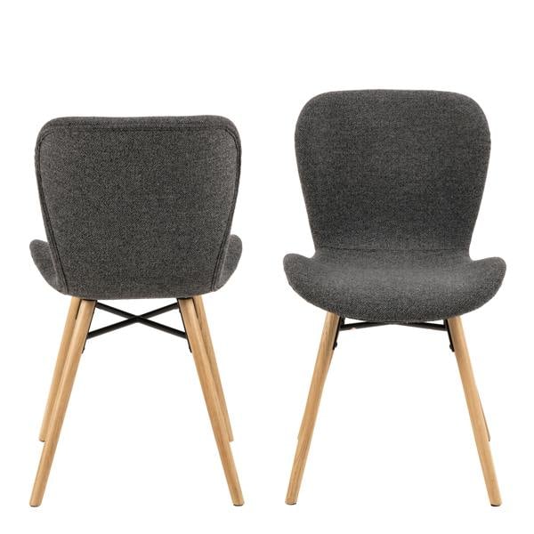 Furniture To Go Corby Round Dining Table with White Polished Marble Top & Black Base includes 4 Batilda Dining Chairs in Grey/Oak