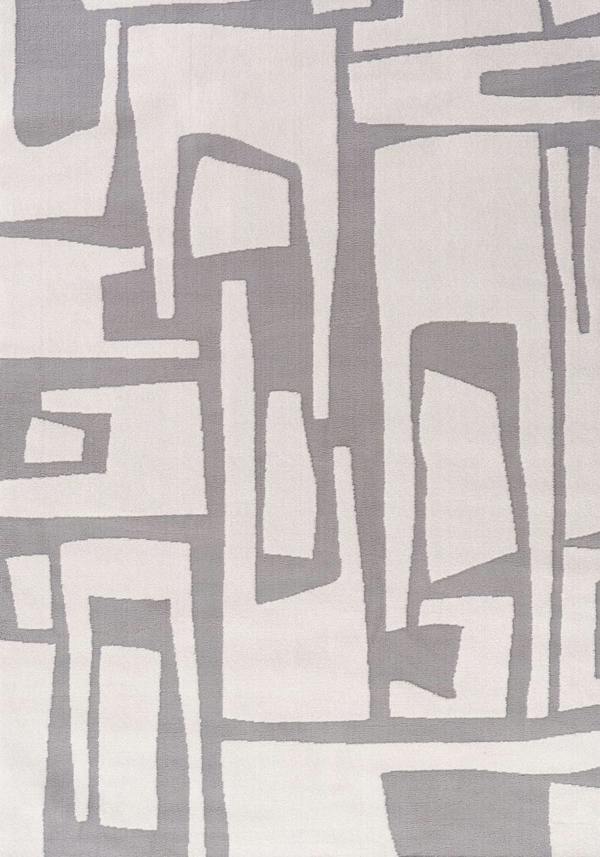 Abstract design Grey rug, Non-shed, Easy care.