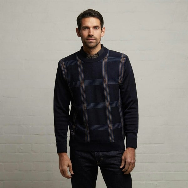 Gabicci G53M09 Mens Long Sleeve Knitted Vee Neck Sweater Gabicci Classic - NAVY