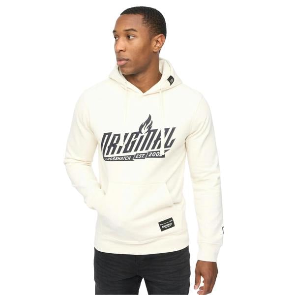 Crosshatch Mens Jampstead Hoodie - Light Stone