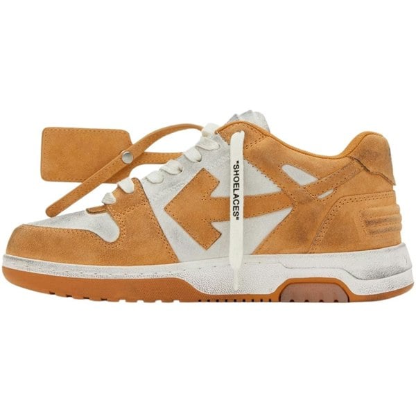 Off-White Out Of Office Vintage Suede Leather Sneakers - Orange