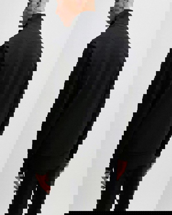 BOSS Green Skaz Mens Stretch-Cotton Full Zip Sweatshirt with Logo Print - Black 001