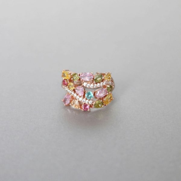 Luxe Tones Catriona Multi Jewel Statement Ring