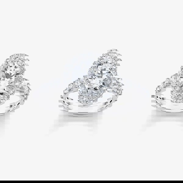 THOMAS SABO Sterling Silver Cubic Zirconia Halo Ring TR2475-051-14