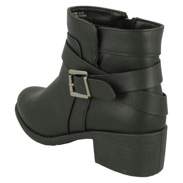 Spot On Ladies Spot On Heeled Ankle Boots F51166