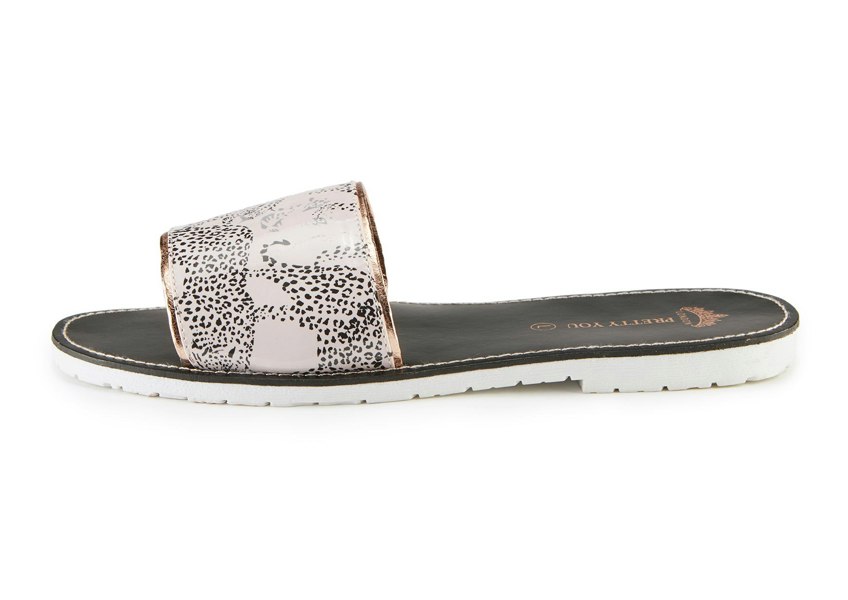 Pretty You London Leopard Printed Slide and Clutch Set