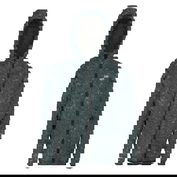 Regatta Childrens/Kids Volcanics VIII Terrain Print Reflective Waterproof Jacket - Seal Grey