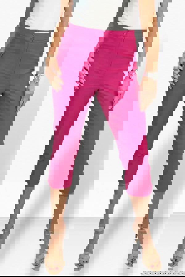 Paulo Due Women's Slim Fit Stretch Cropped Trousers