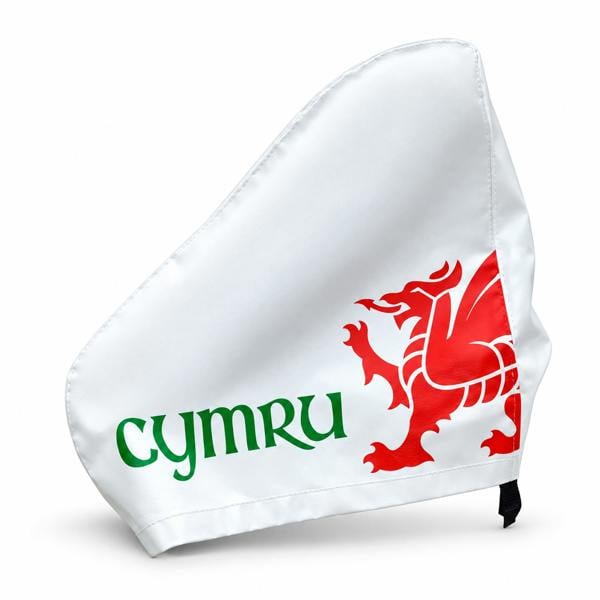 HTD Caravan Hitch Cover Wales Cymru Welsh Dragon White Faux Leather HTD