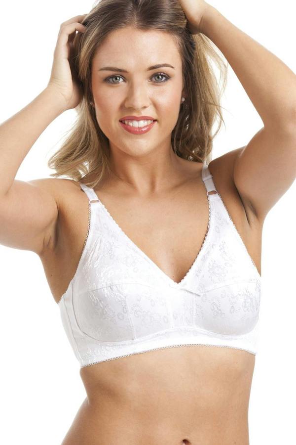 Cotton Comfort Non Wire Soft Cup White Bra
