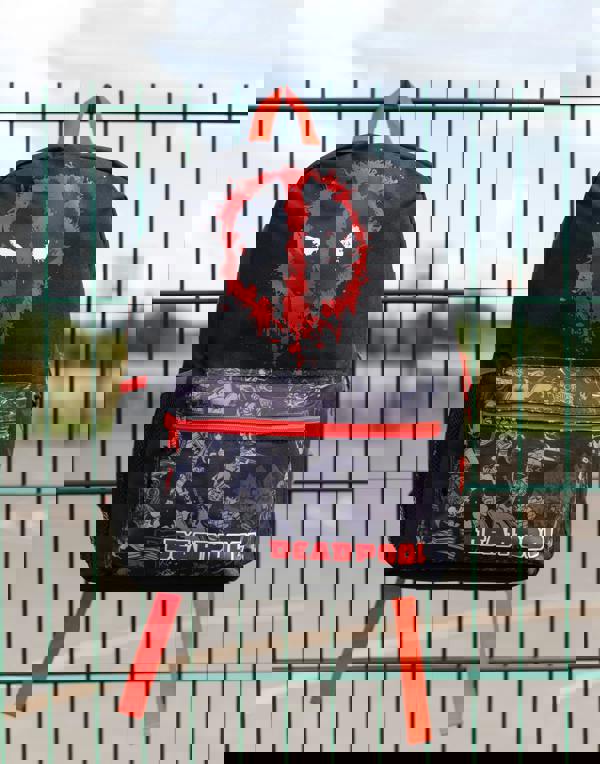 Marvel Boys Black Deadpool Backpack (One Size)