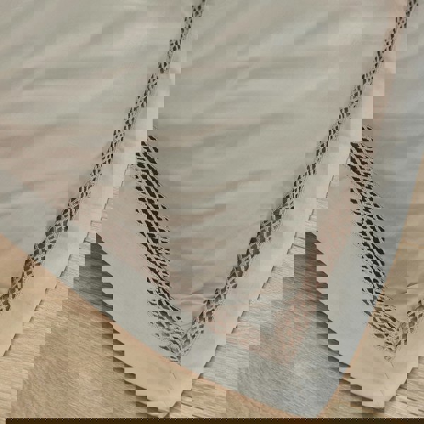 Catherine Lansfield Classic Lattice Lace Duvet Cover Set Natural