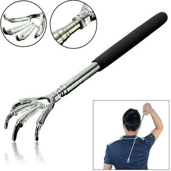 ATEK Telescopic Eagle Claw Back Scratcher Extendable Metal Massager