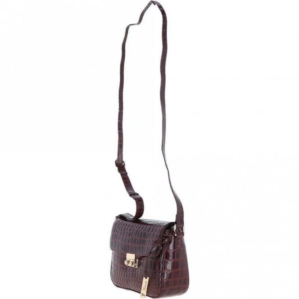 Ashwood 'Elegance' Croc Embossed Leather Cross Body Bag: C-50