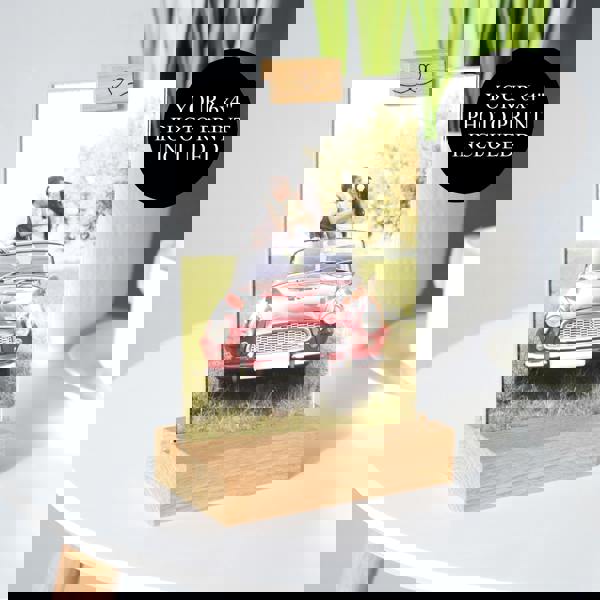 MijMoj Design Personalised Oak Picture Holder with Photo Print Option