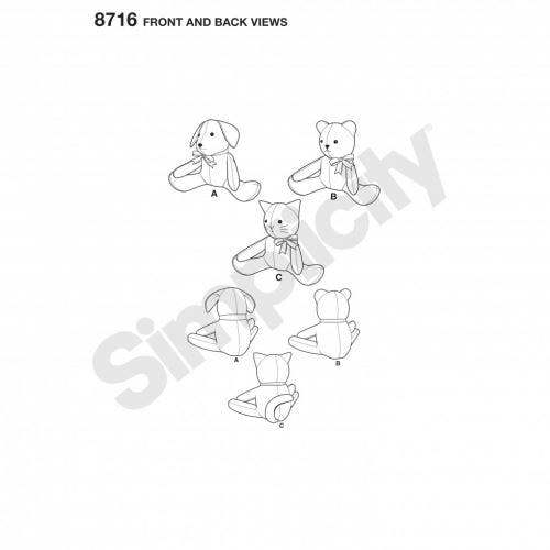 Simplicity Sewing Pattern 8716, Toys One Size - Easy