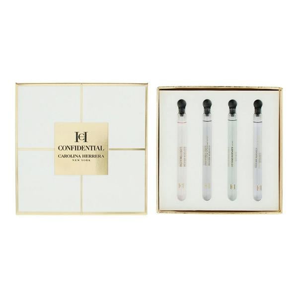 Carolina Herrera Confidential Eau de Toilette 4 x 4ml Vial Gift Set Orange Affair, Bergamote Bloom, Vetiver Paradise + Rose Cruise