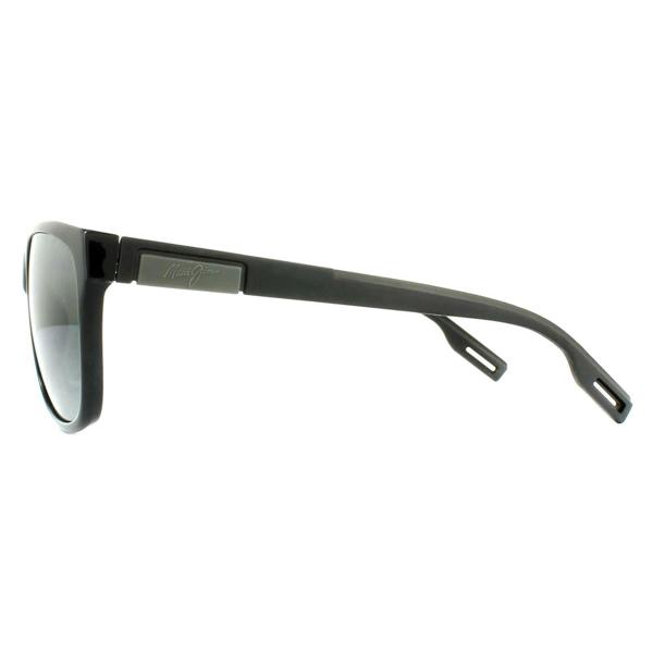 Maui Jim Sunglasses Howzit 734-02 Gloss Black Neutral Grey