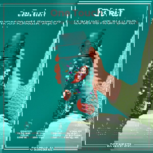 ION8 Leak Proof Kids Water Bottle, Stainless Steel, Otters, 400ml (13oz)