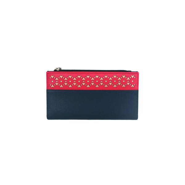 Eastern Counties Leather Womens/Ladies Karlie Contrast Panel Purse - Navy/Pink - 
