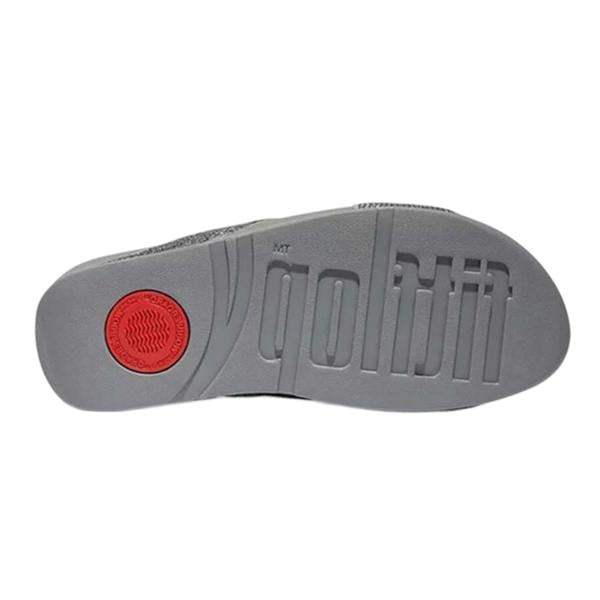 FitFlop Womens/Ladies Criss-Cross Glitter Sliders - Silver - 