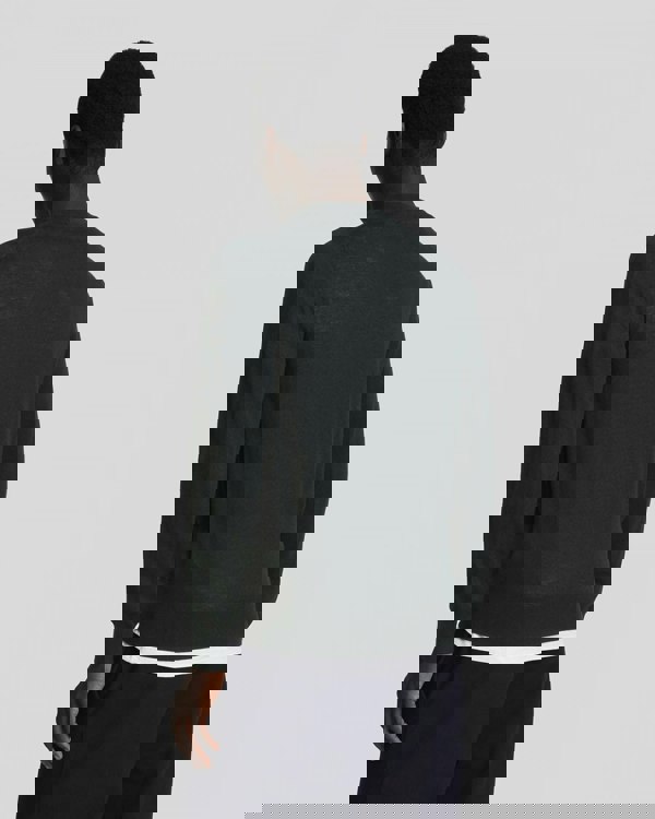 Lyle & Scott Tonal Eagle Merino Mens Crew Neck Jumper - Z865 Jet Black