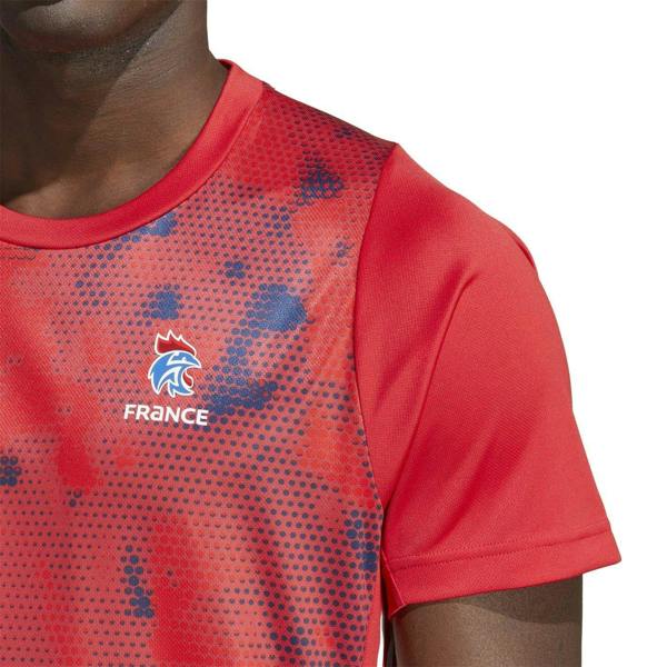 Adidas Mens France FFR Handball T-Shirt - Team College Red - 