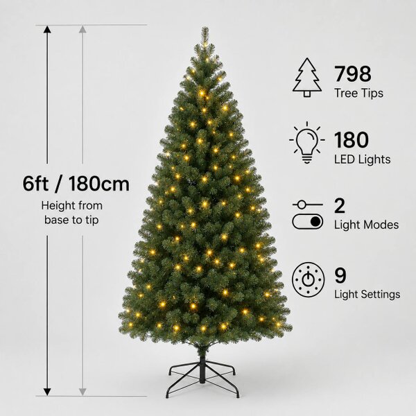 Outdoor Living Richmond Fir Winter Pre-Lit Artificial Christmas Tree