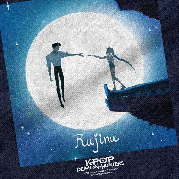 K-Pop Demon Hunters Rujinu Moon Rumi & Jinu Reusable Tote Bag - Navy