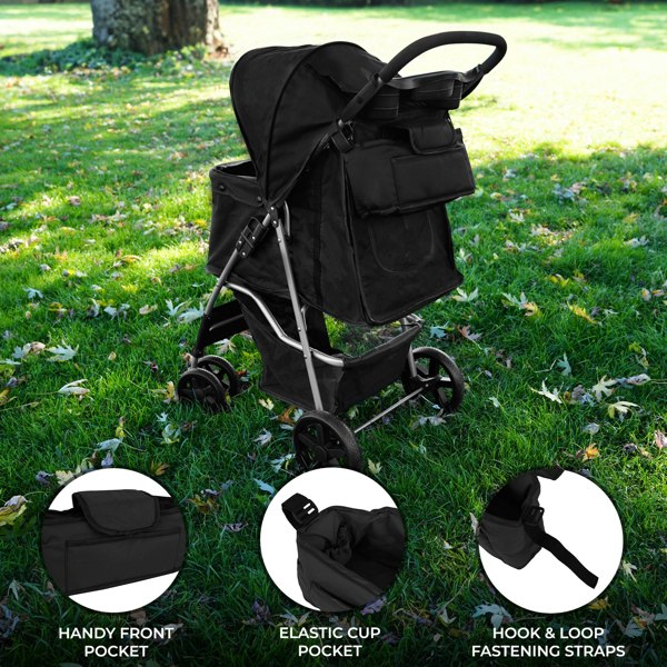 Monstershop Pet Stroller Caddy Bag - Black