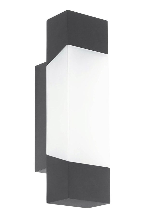 EGLO Gorzano LED Anthracite/Satin Glass Exterior Wall Light