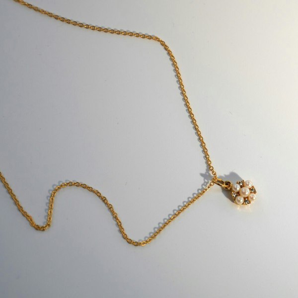 Gold Trip Vintage Pearl & Swarovski Crystal Pendant