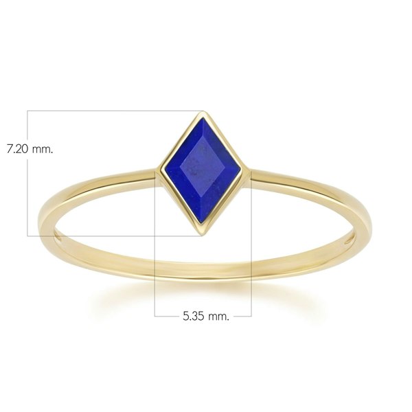 Gemondo Classic Lapis Lazuli Ring in 9ct Yellow Gold