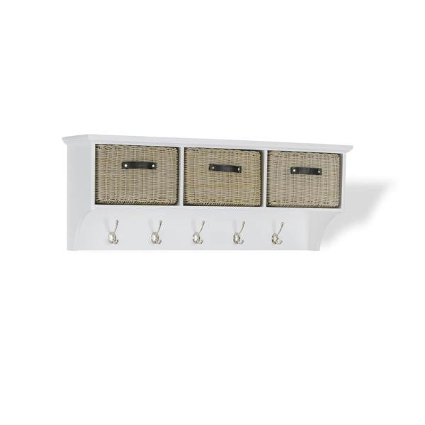 Statement Furniture Tetbury Large Hanging Shelf with 3 Storage Baskets