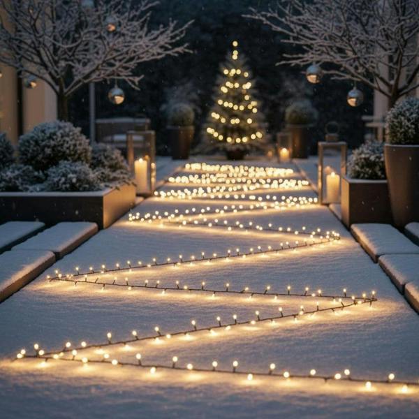 Garden Greatness 200 LED Multi Function Warm White String Lights