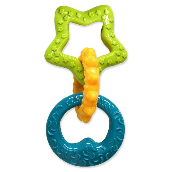 Nylabone Gentle Puppy Teething Rings Bacon Flavour Dog Toy Up To 11kg