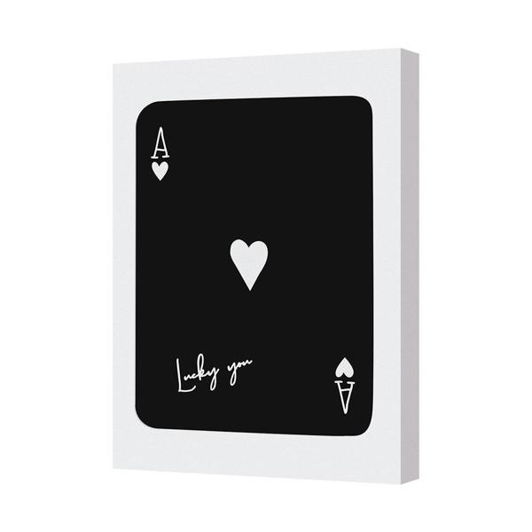 Benjamin Tate Design Ace of Hearts Canvas Wall Art Lucky You Card Design