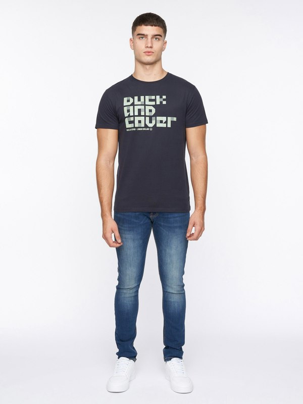 Duck and Cover Balding T-Shirt - Dark Navy