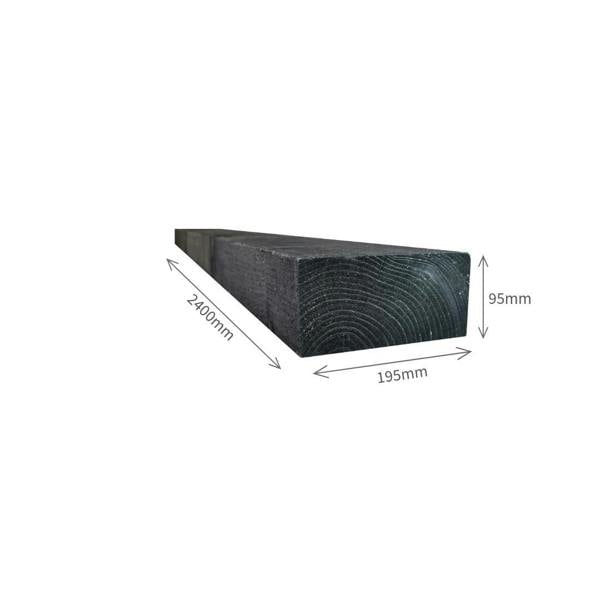 Snowdon Timber Treated Black Sleeper (H) 95mm (W) 195mm (L) 2.4m