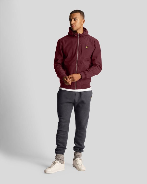 Lyle & Scott Fleece Lined Softshell Jacket - Burgundy