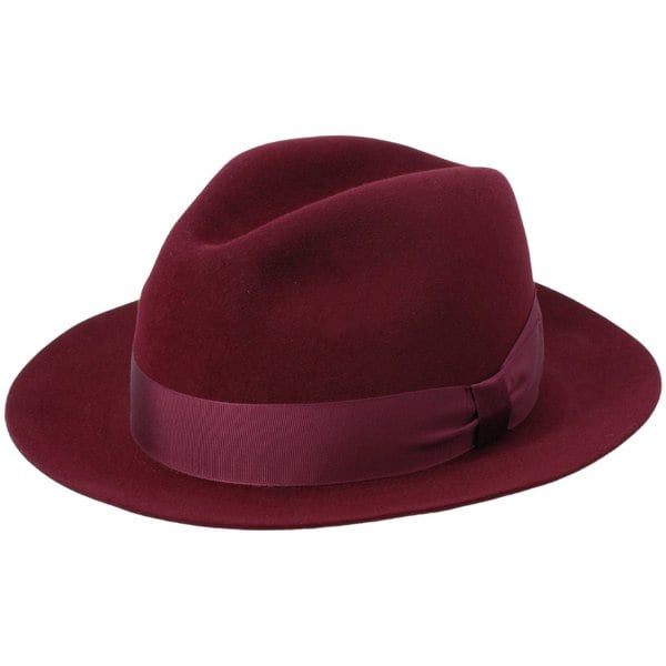 Gamble & Gunn Mason Fedora Burgundy Susquehana Hat Co