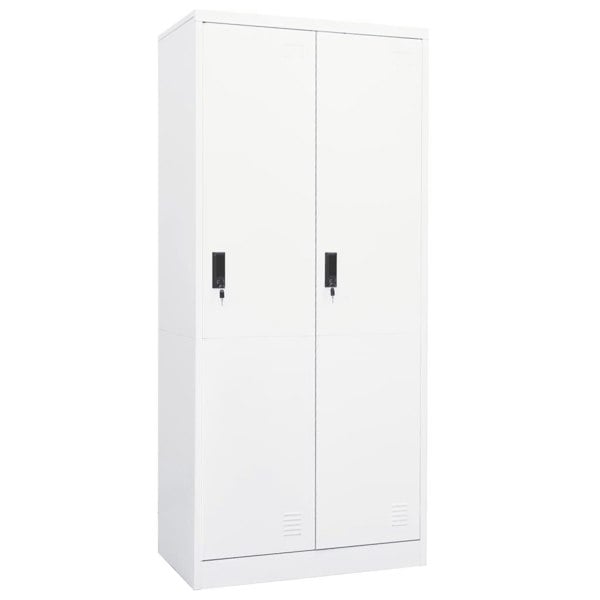 Berkfield Wardrobe White 80x50x180 cm Steel
