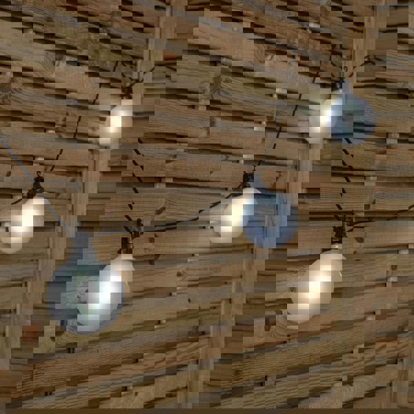 Samuel Alexander 4.5m Set of 10 Frosted Ball Style Cap String Lights with Filament in White