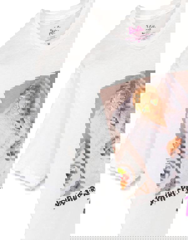 Barbie Womens White Barbie Doll Print Short Sleeved T-Shirt