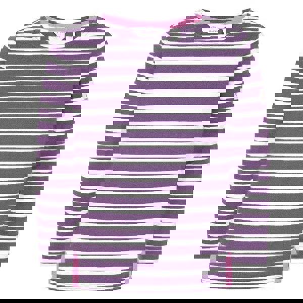 Lazy Jacks Girls Breton Top - Loganberry