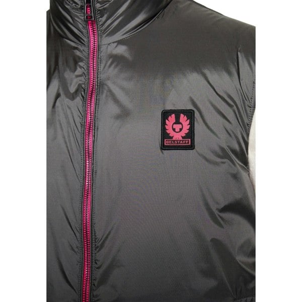 Belstaff Flash Circuit Reversible Down Filled Men's Gilet Jacket - Granite Grey & Neon Pink